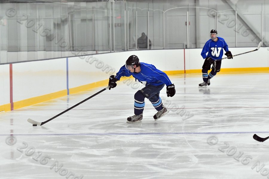 Wheaton College Men\'s Ice Hockey vs Middlesex Community College. - Photo By: KEITH NORDSTROM